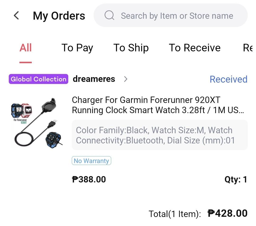 Garmin 920XT Charger Mobile Phones Gadgets Wearables Smart Watches on Carousell