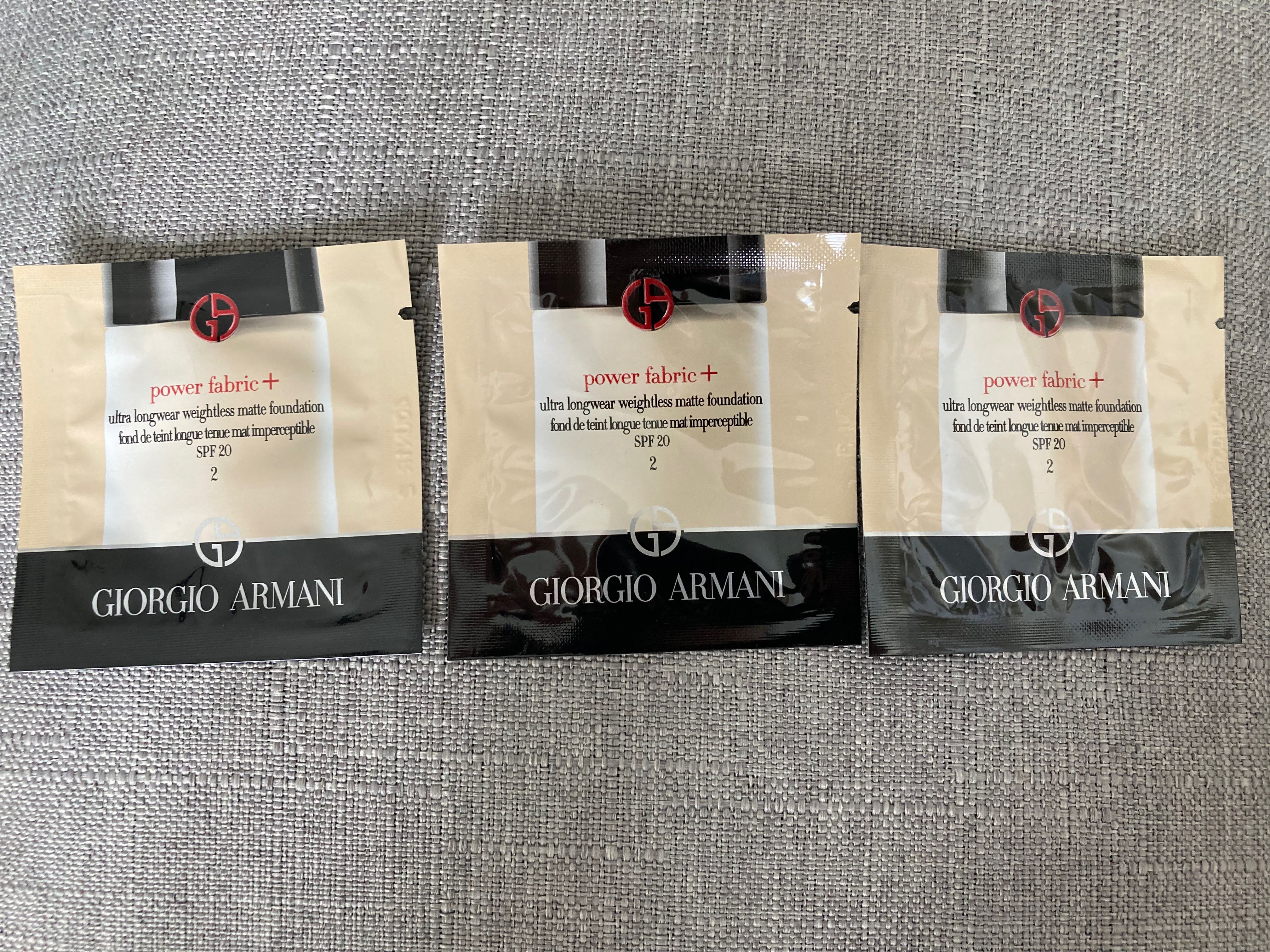 Giorgio Armani Power Fabric Foundation Samples, Beauty & Personal Care,  Face, Makeup on Carousell