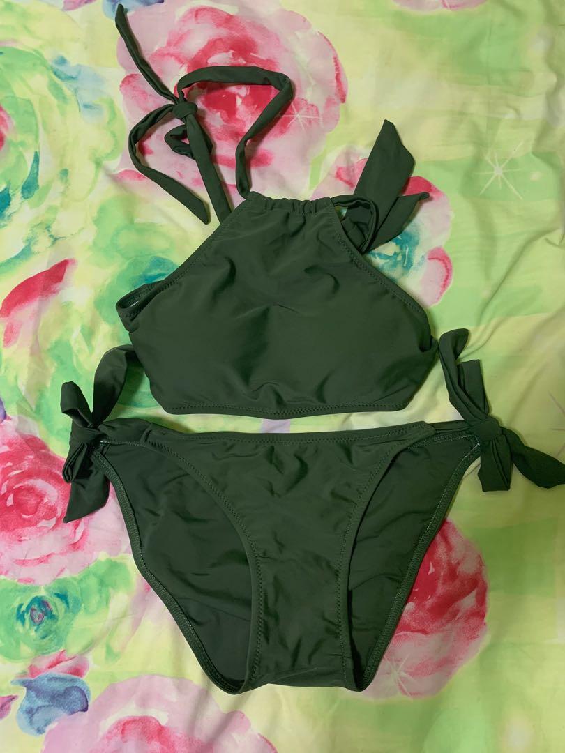 Green Halter Neck Bikini, Women's Fashion, Swimwear, Bikinis