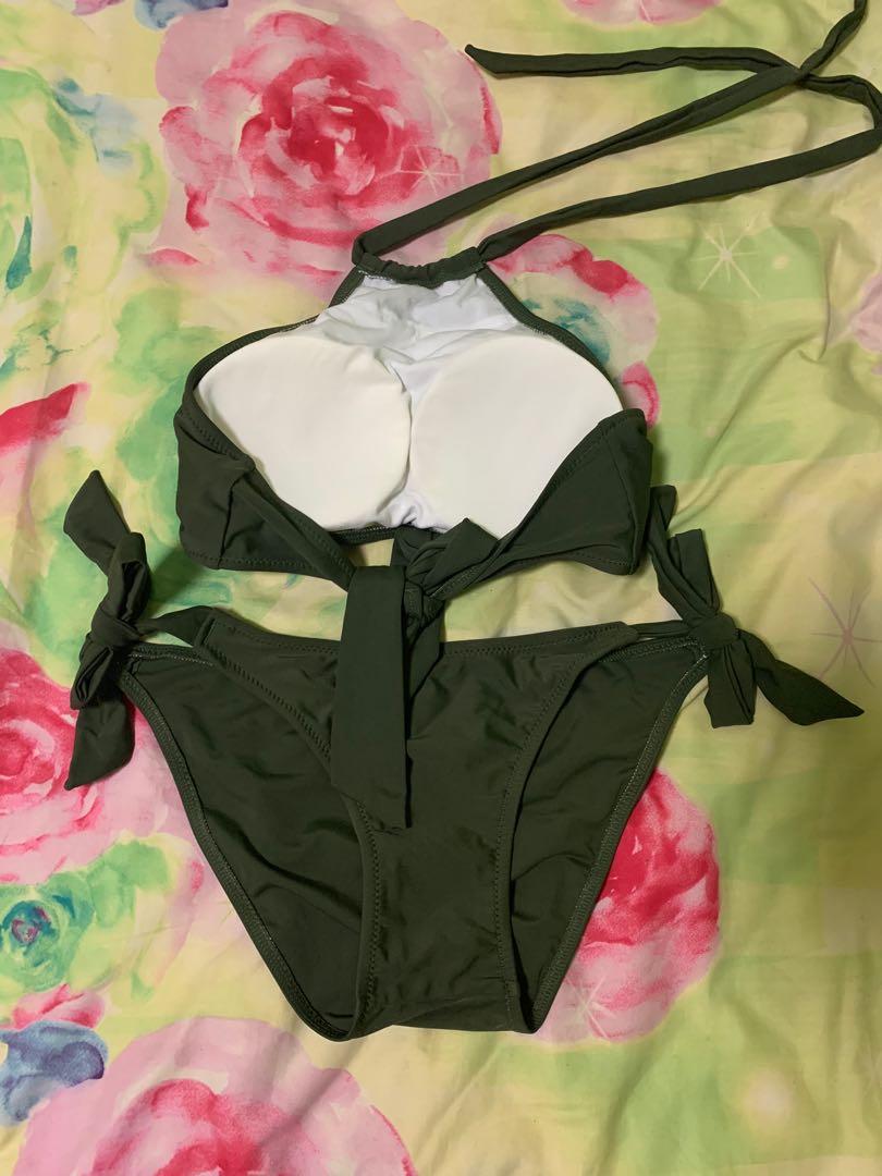 Green Halter Neck Bikini, Women's Fashion, Swimwear, Bikinis