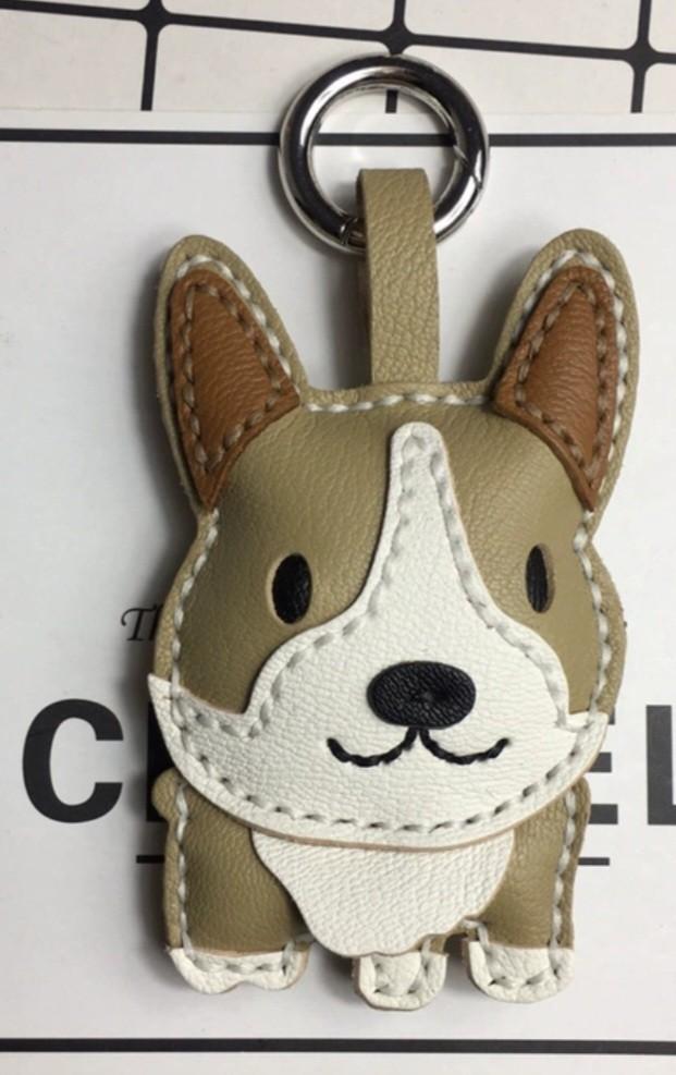 French bulldog leather sale keychain