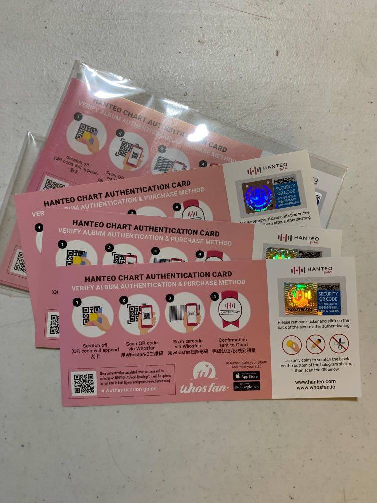 Hanteo Chart Authentication Card, Hobbies & Toys, Memorabilia