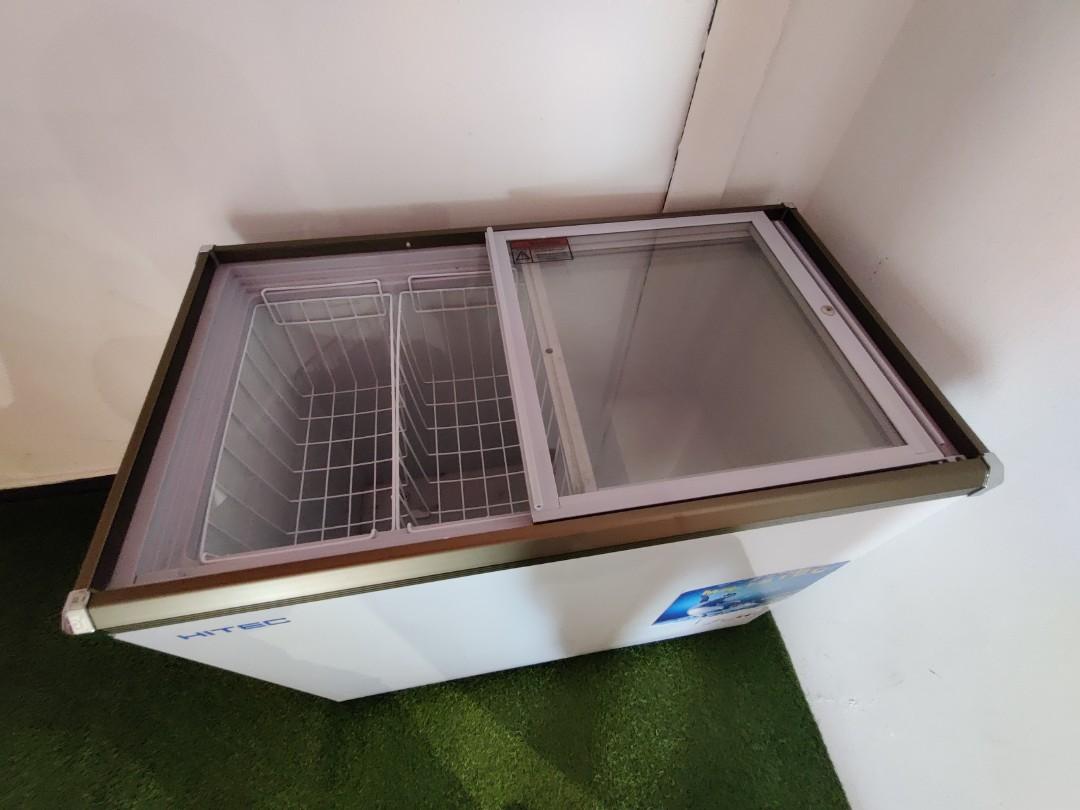 Hitec 250L Glass Top Chest Freezer, TV & Home Appliances, Kitchen