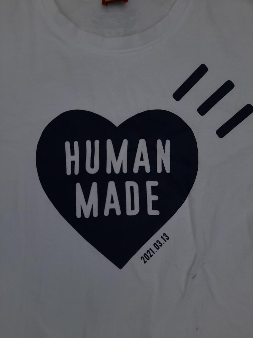Human Made Blue Heart Logo Shirt, Men's Fashion, Tops & Sets