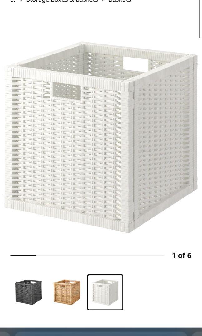 Ikea Branas basket for Kallax shelve book case, Furniture & Home Living, Home Improvement