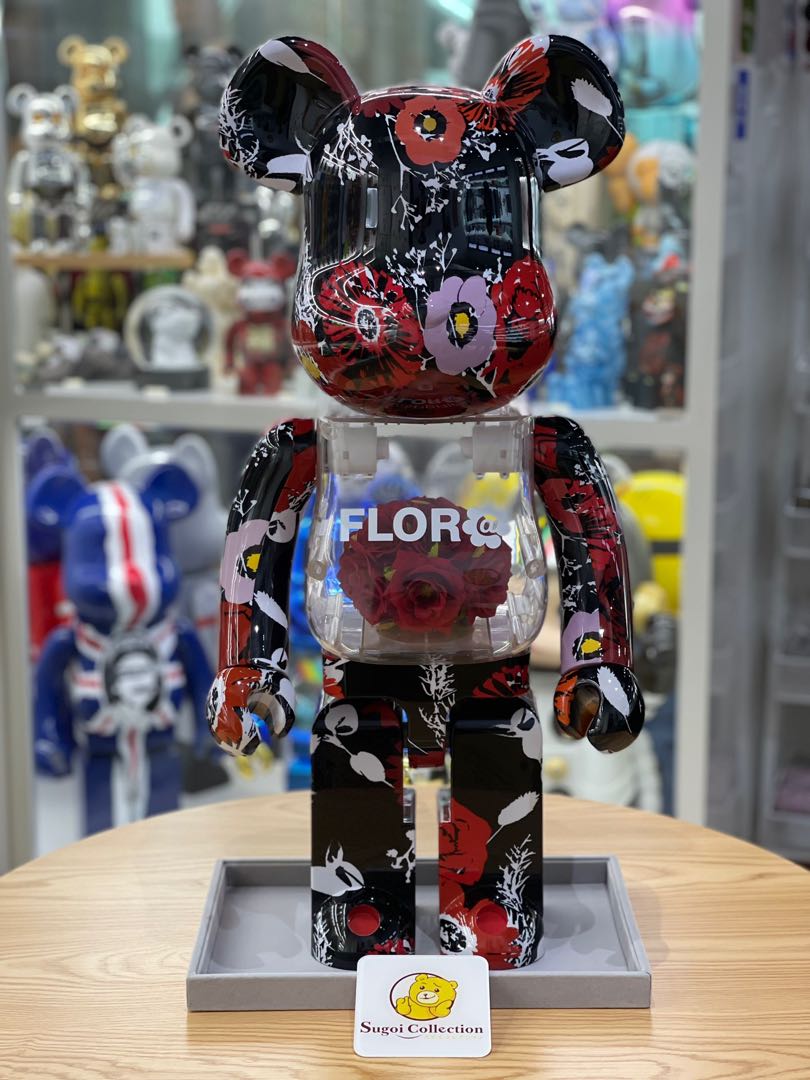 In Stock] BE@RBRICK x Flora 1000% preserved fresh flower rose ...