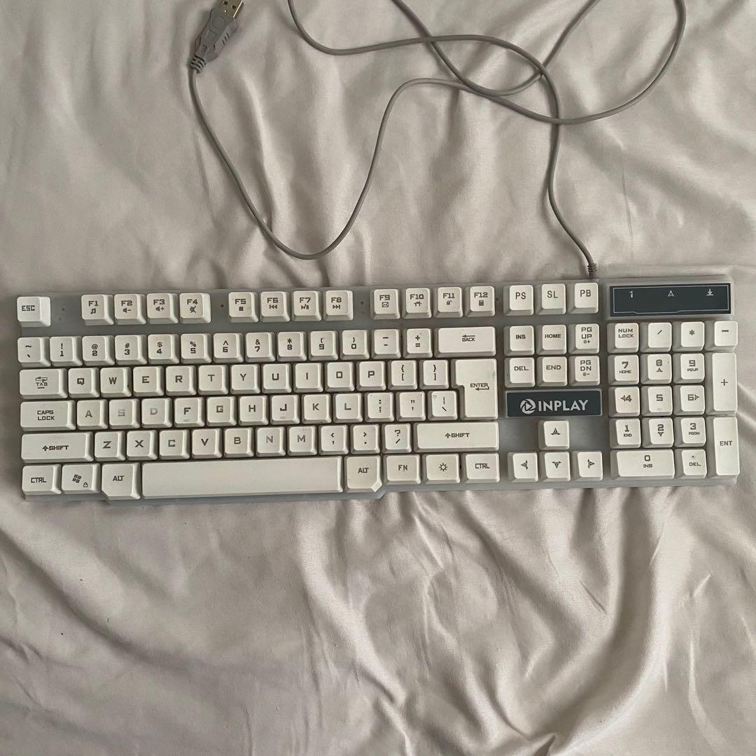 INPLAY GAMING KEYBOARD WHITE, Computers & Tech, Parts & Accessories ...