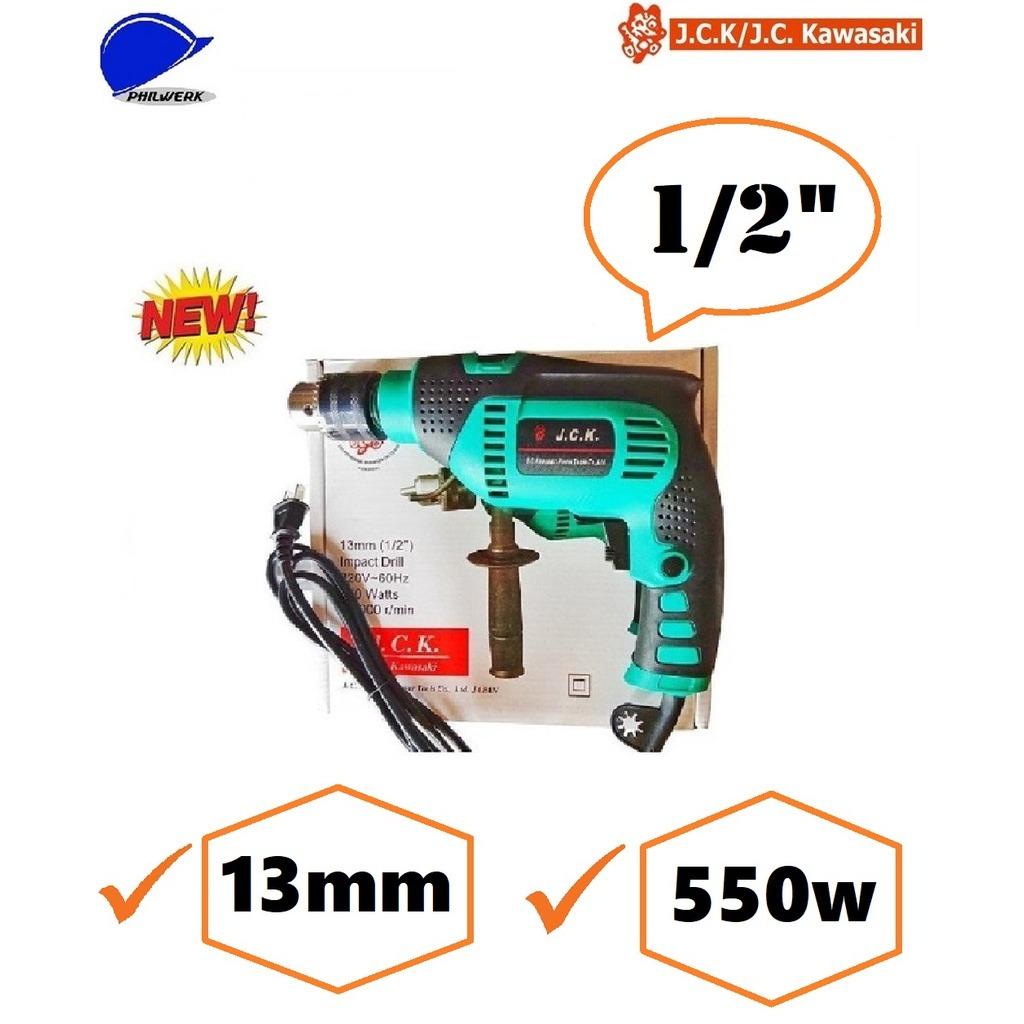 J.C. Kawasaki Impact Drill 13mm 1/2"550watts (2212NVR), Commercial