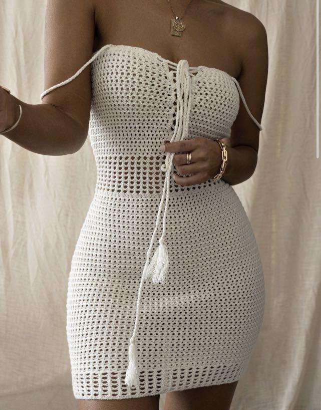Jlux Label Crochet Dress, Women's Fashion, Dresses & Sets ...