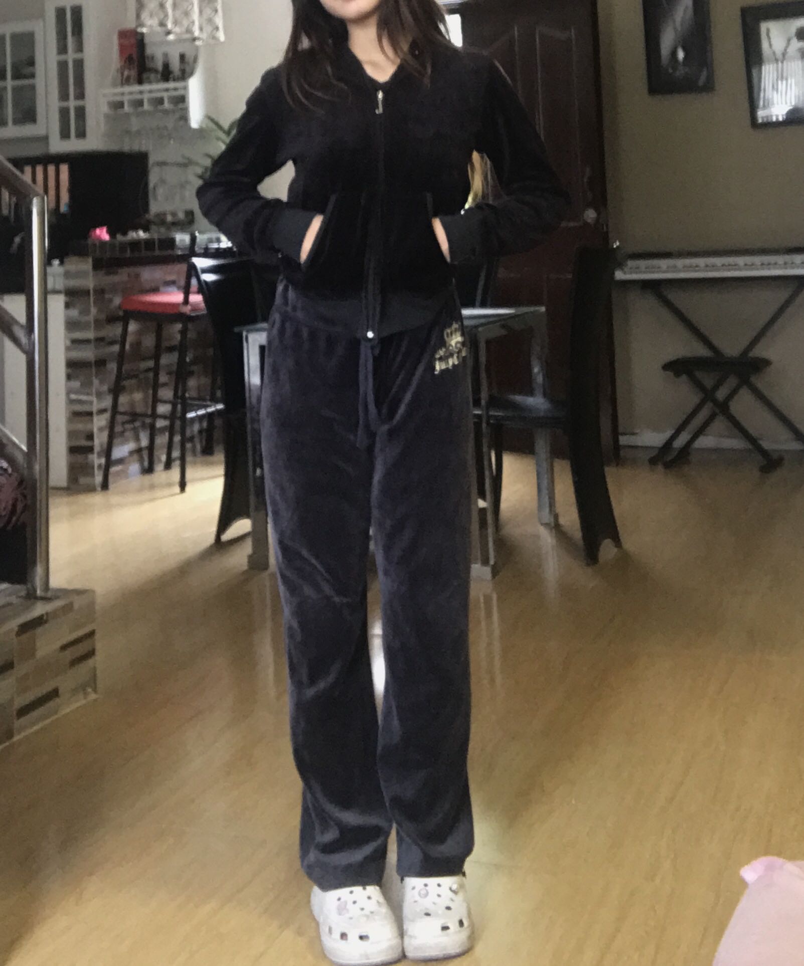 couture black tracksuit