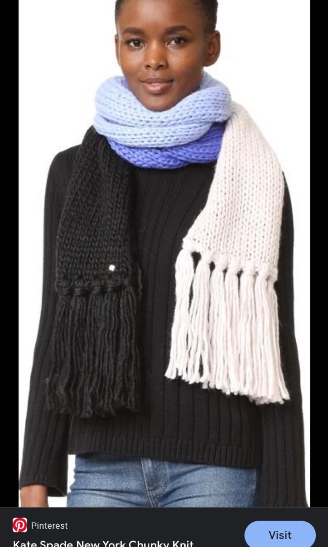 Kate spade knitted scarf, Women's Fashion, Watches & Accessories, Scarves  on Carousell