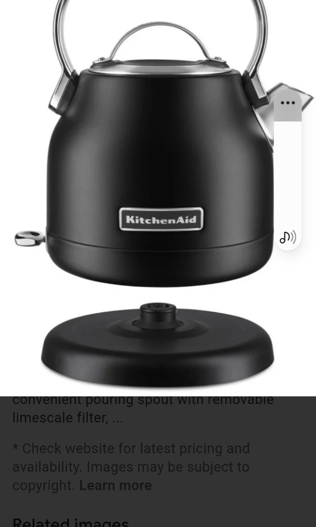 KitchenAid 1.25L Electric Kettle - Onyx Black