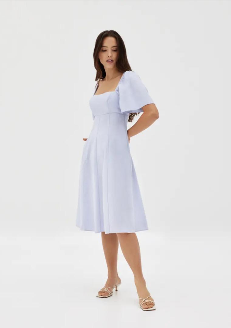 Periwinkle fit cheap and flare dress