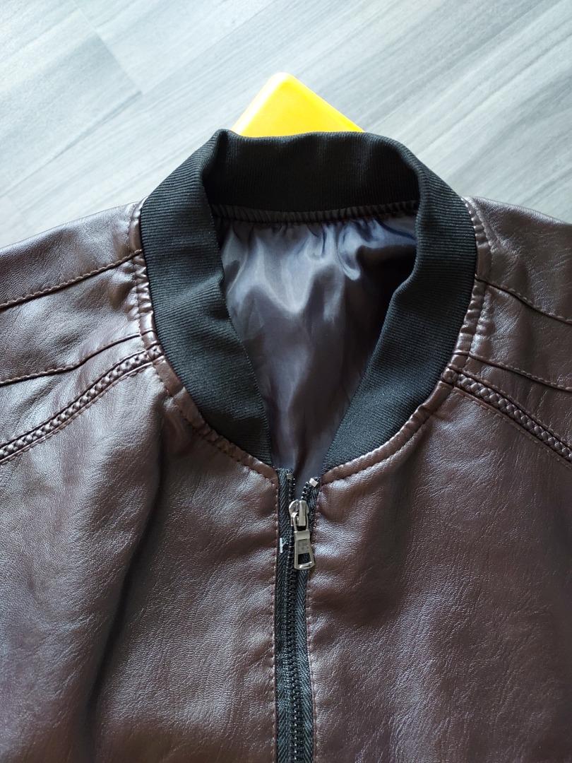 Leather motorcycle jacket PU leather faux leather Motorcycles