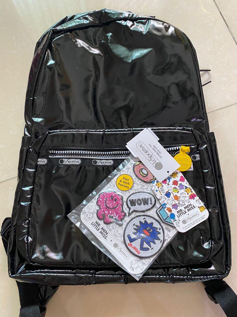 全新）LeSportsac x MR. MEN LITTLE MISS Backpack 黑色背囊, 女