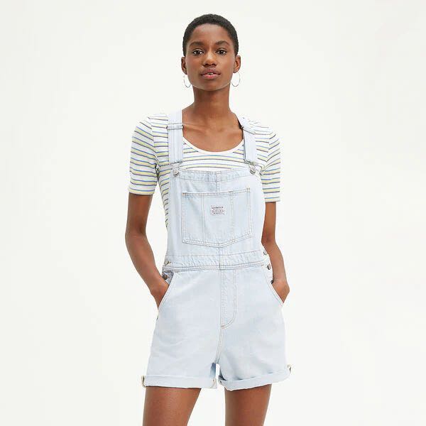 levis vintage shortalls caught napping, Women's Fashion, Dresses & Sets,  Jumpsuits on Carousell