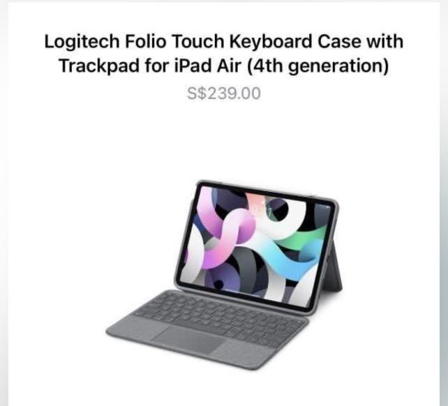 Logitech Folio Touch Keyboard Case with Trackpad for iPad Air (4th