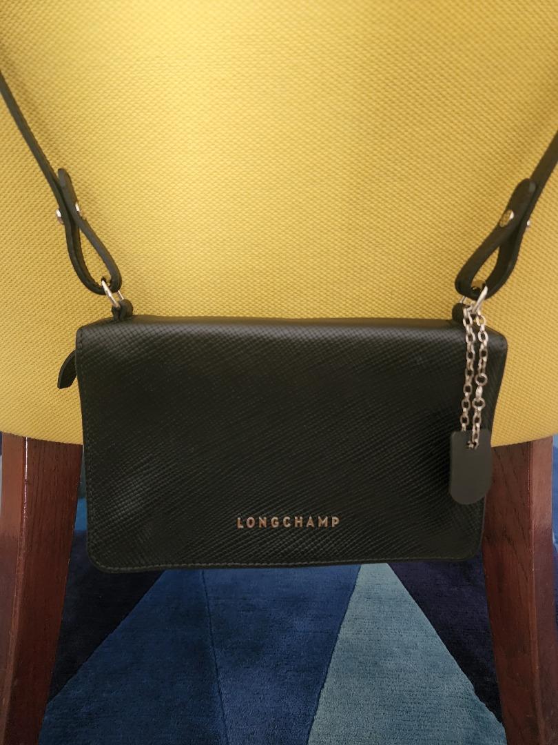 Longchamp Like New Leather Crossbody, Women's Fashion, Bags & Wallets
