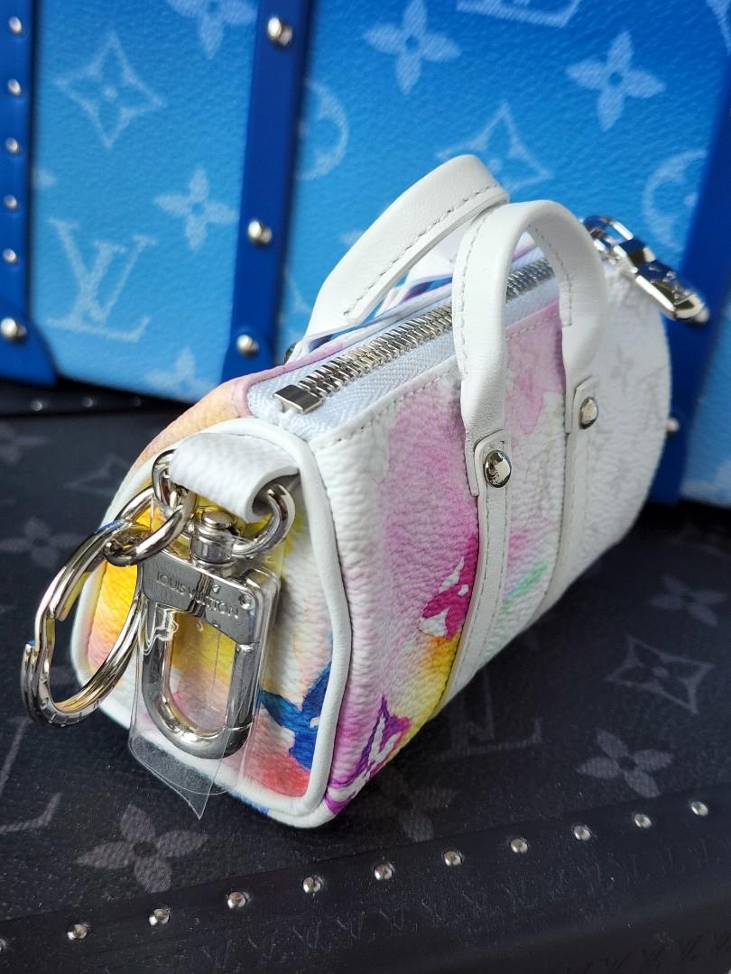 Louis Vuitton MP2975 Mini Keepall Bag Charm Porte Cles Watercolor