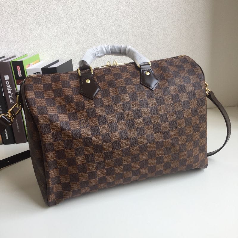 Louis Vuitton Speedy Bandouliere 30 Damier Ebene Review,Modelling shopts 