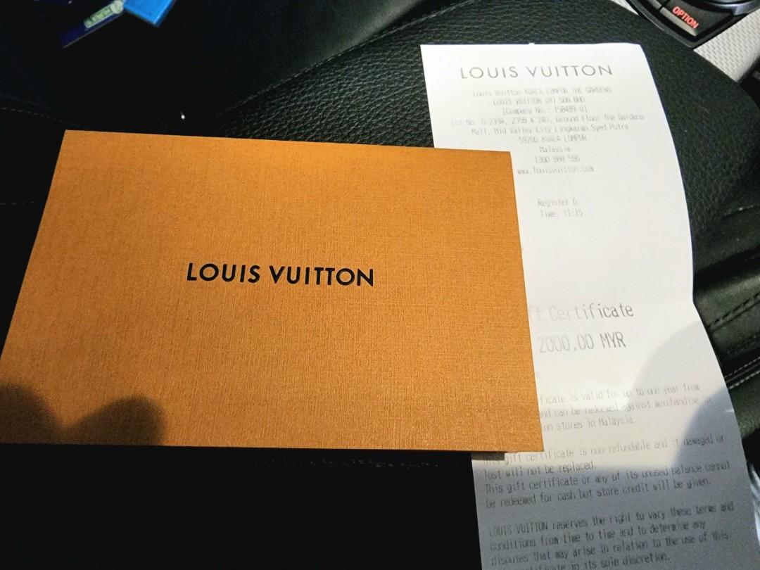LV gift voucher, Luxury, Accessories on Carousell