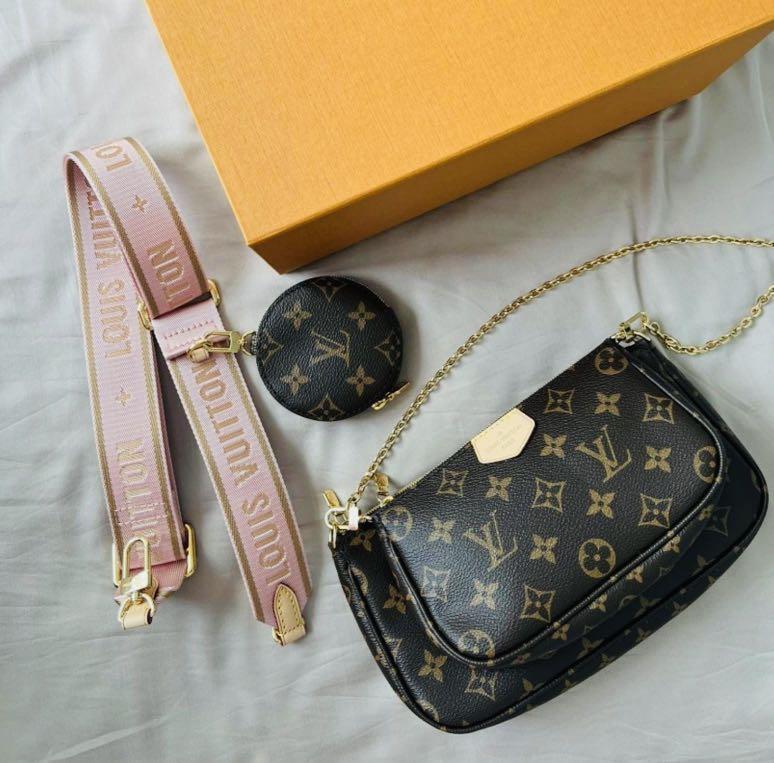 LV Pink Mini Pochette 2-way Sling Bag, Women's Fashion, Bags & Wallets,  Cross-body Bags on Carousell