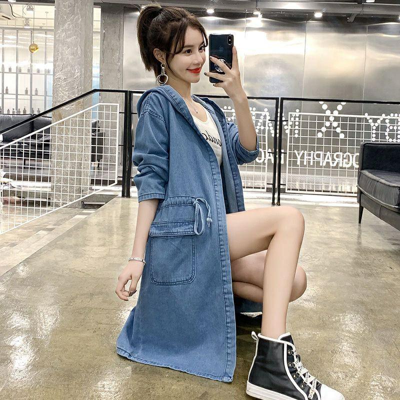 M 4XL women top hoodie denim jacket long sleeve Women s Fashion Tops Longsleeves on Carousell