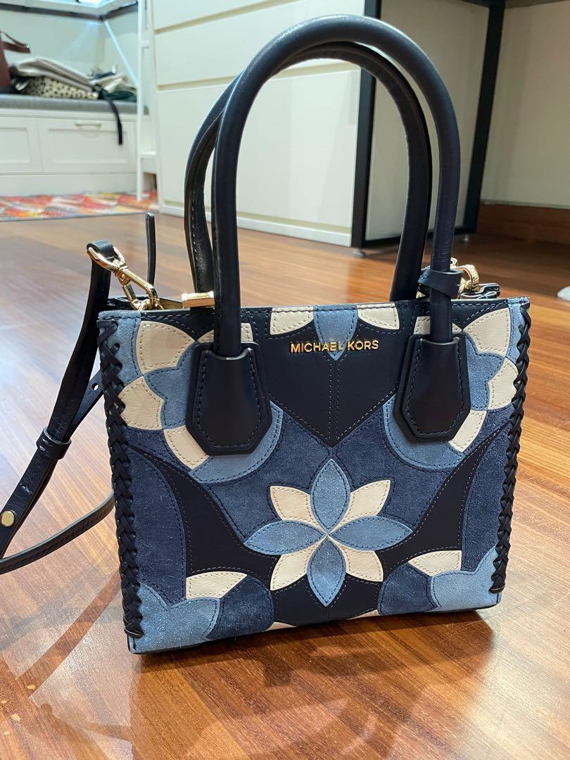 Limiterd Edition Michael Kors Mercer Admiral Floral Suede Patchwork