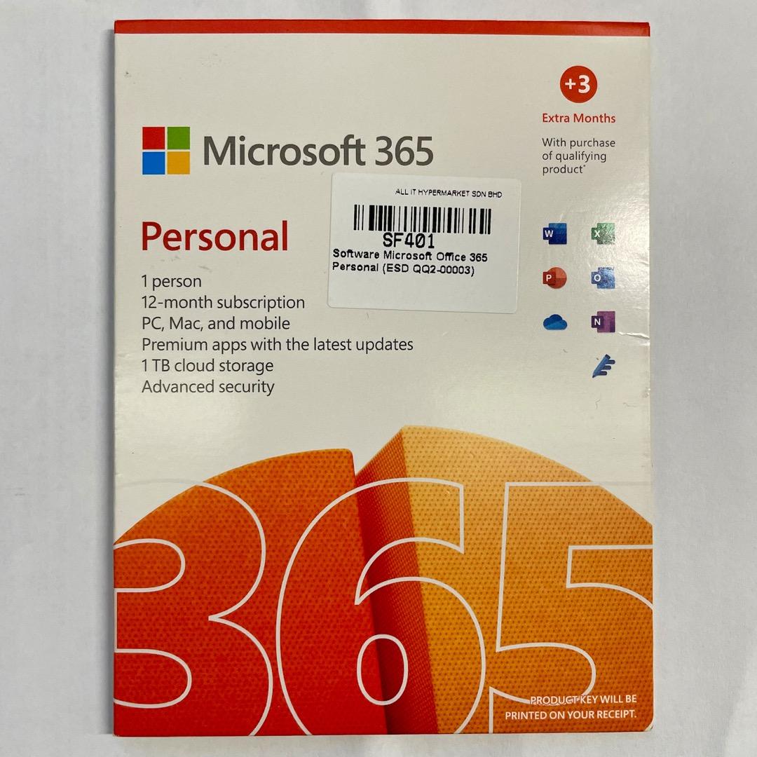 Microsoft 365 Personal 1 Year (Include Office and 1 TB ...