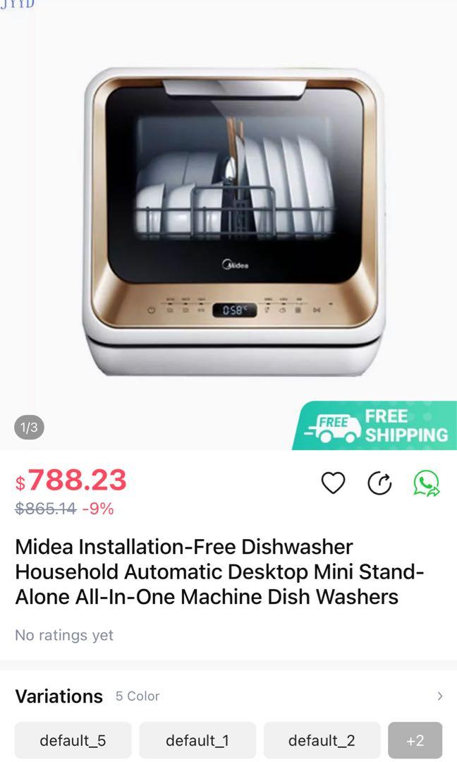 Midea installationfree dishwasher, TV & Home Appliances, Kitchen