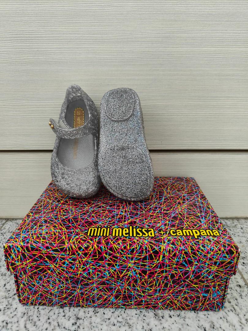 Mini Melissa Campana Silver Glitter USA 5