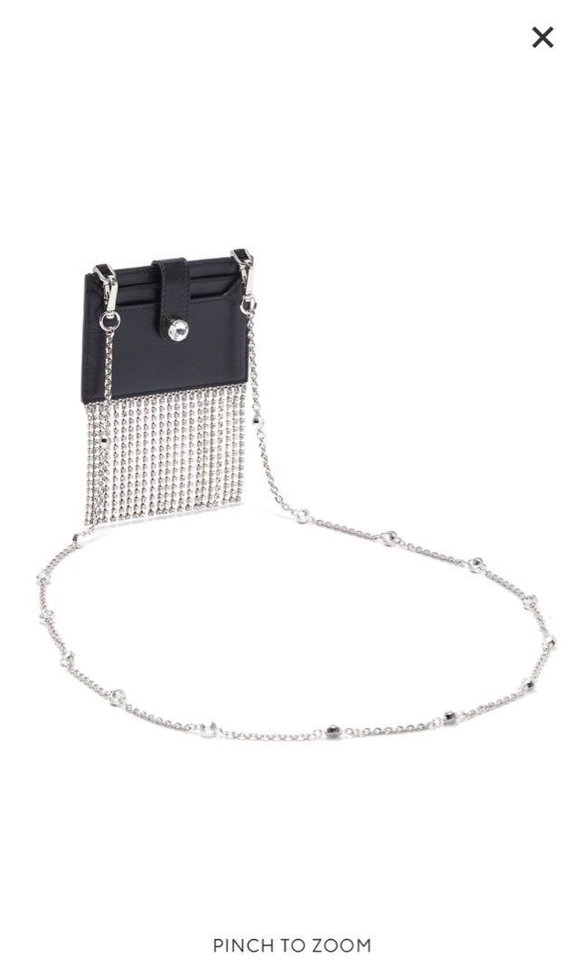 Miu miu card holder online with chain