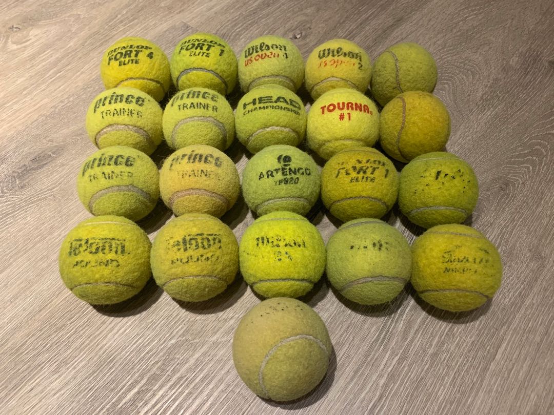 Mix of used tennis balls, Sports Equipment, Sports & Games, Racket