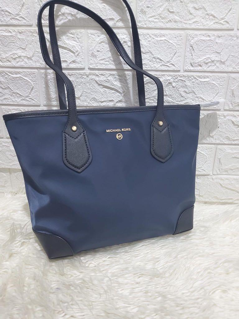 MK EVA SMALL NYLON TOTE BAG BLUE Women s Fashion Bags Wallets