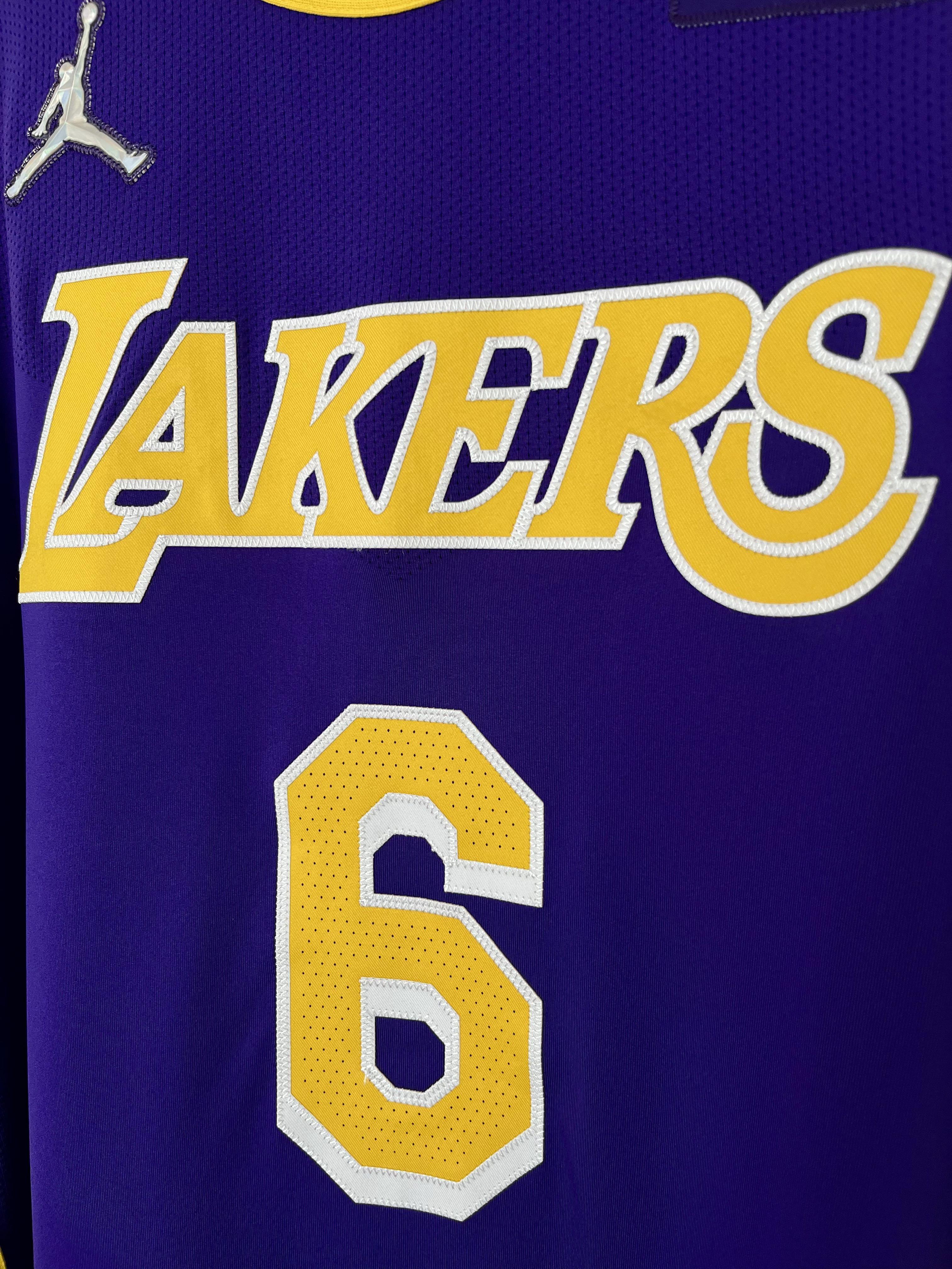 LeBron James Los Angeles Lakers 2021-22 Yellow Jersey with 75th Anniversary  Logos