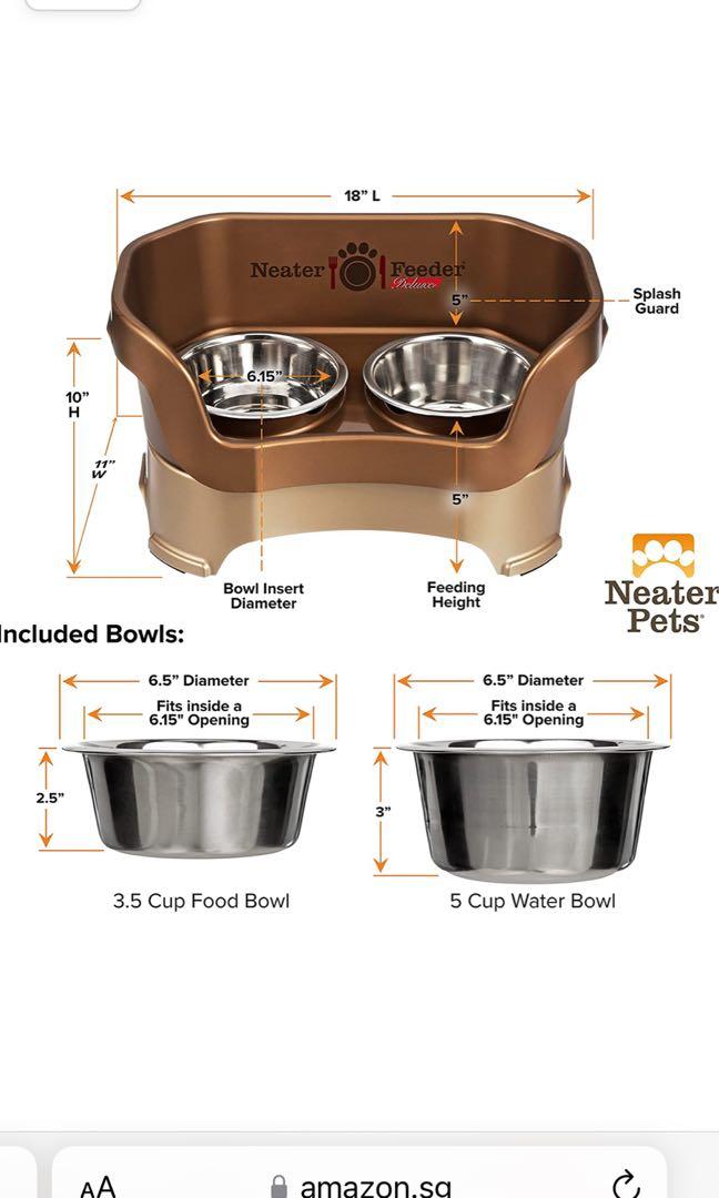 Elevated dog bowls with splash guard top