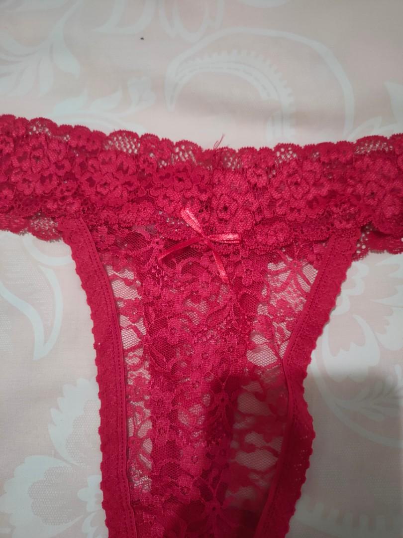 New Red Lacey Thong Sexy Underwear Plus Size Womens Fashion New Undergarments And Loungewear On 9242