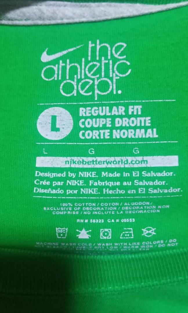 Nike atletic dept L on tag, Men's Fashion, Tops & Sets, Tshirts & Polo