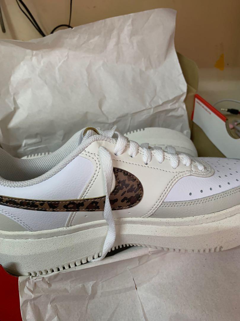 Nike Court Vision Alta Platform White Leopard AF1 Shoes DO2791 100