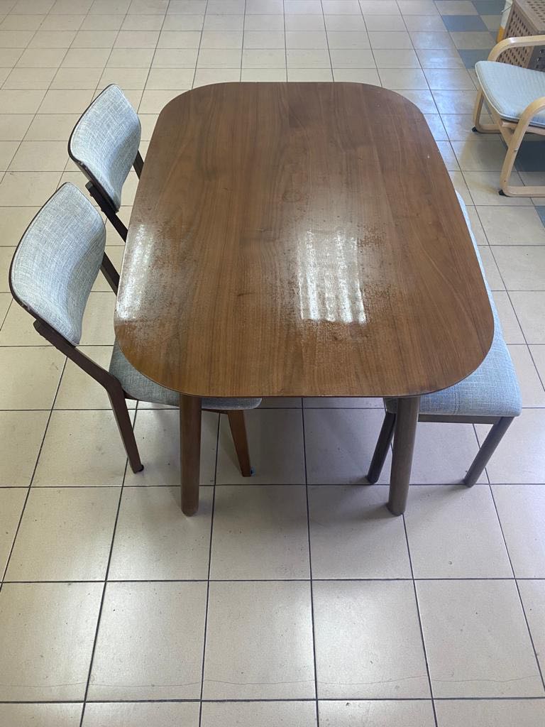 Norden dining table chairs and bench, Furniture & Home Living