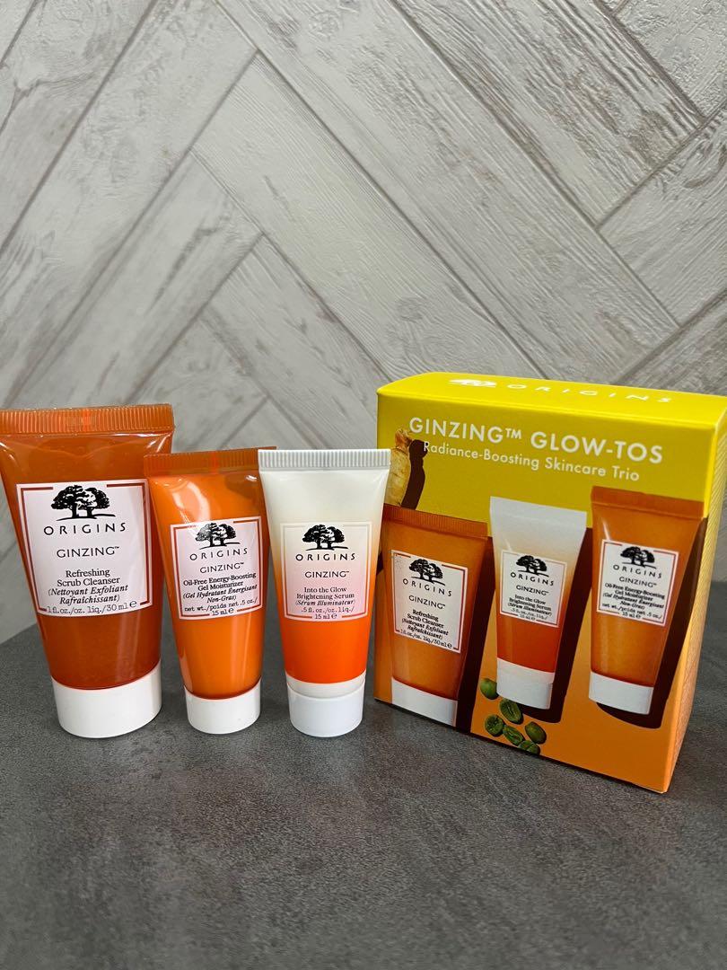 Origins Ginzing set (Scrub cleanser, moisturiser & serum), Beauty