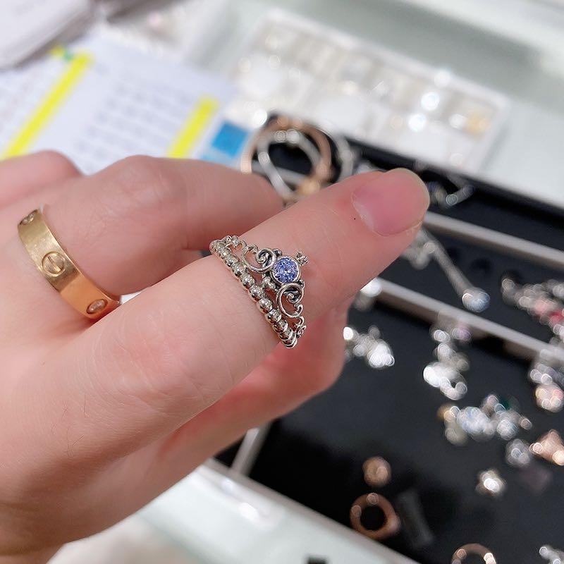 Disney cinderella blue store tiara ring
