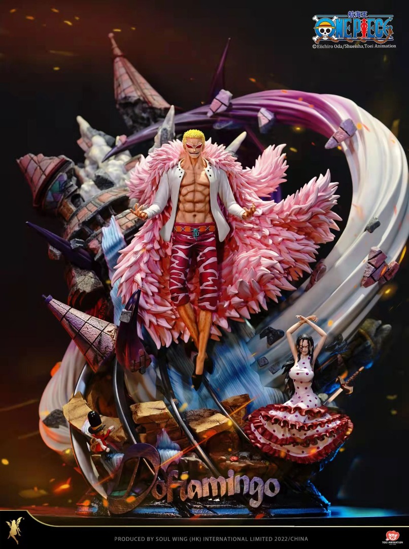 JacksDo Doflamingo Figure Resin One Piece Anime Figurine Model GK Action Figures Statue
