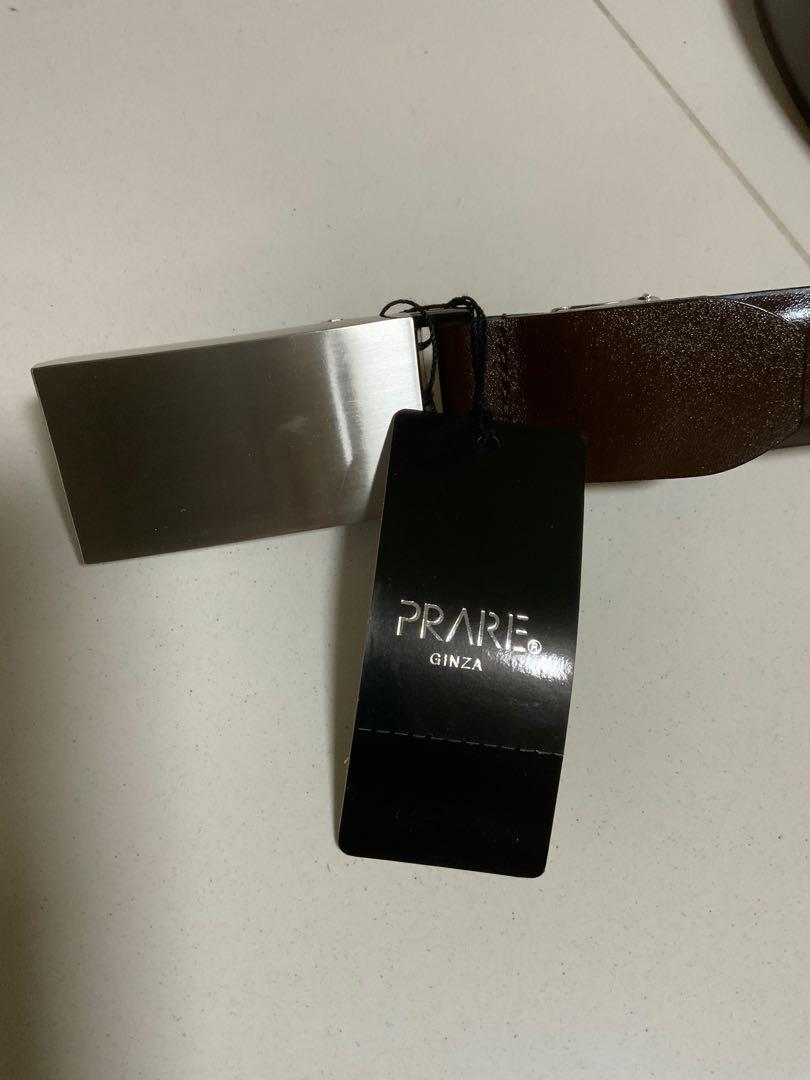 PRARIE Ginza Men’s Belt Dark Brown Made in Japan, Men's Fashion