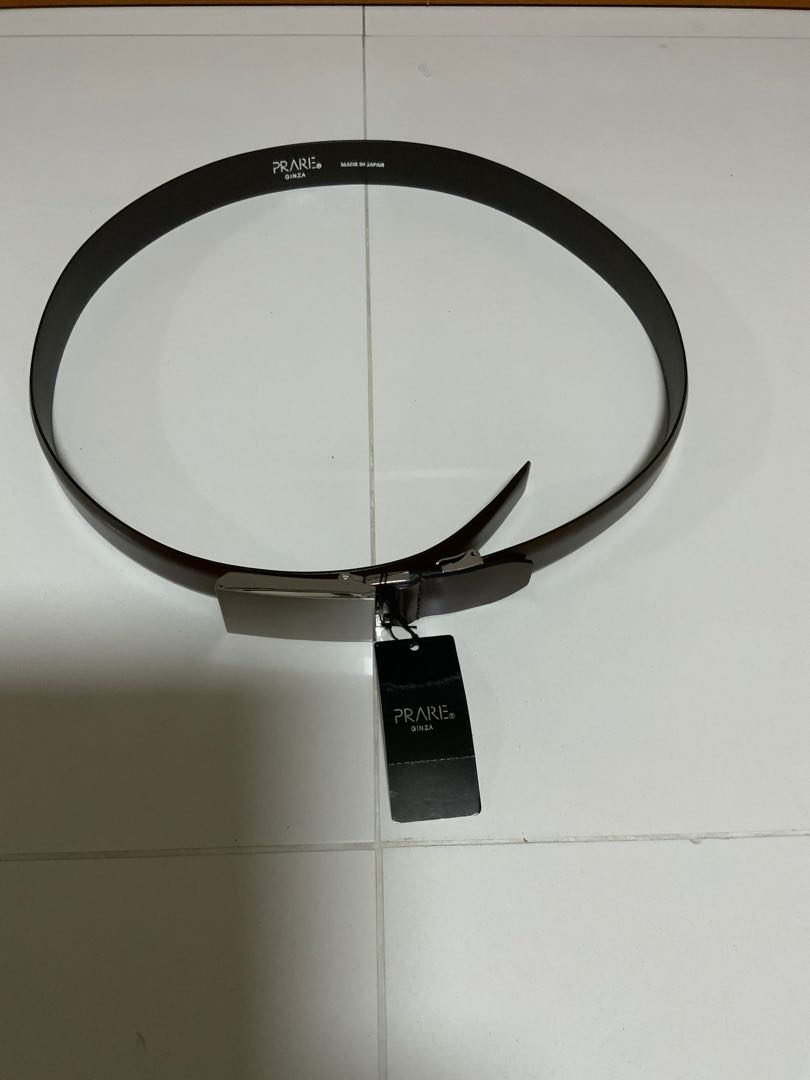 PRARIE Ginza Men’s Belt Dark Brown Made in Japan, Men's Fashion