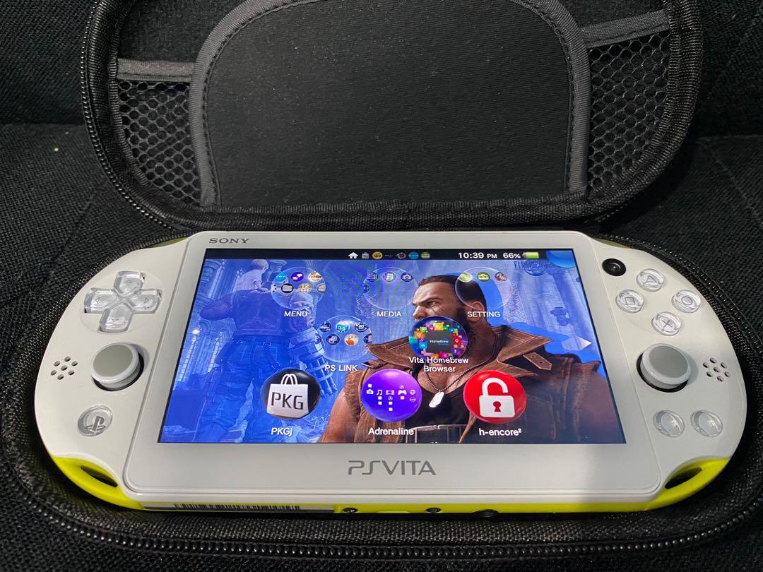 PS VITA 2K LIME GREEN JAILBROKEN PLAYSTATION VITA PS VITA 2000 RETRO GAME CONSOLE