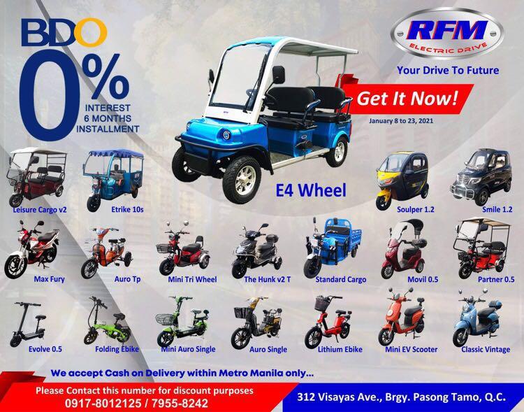 RFM Cooper electric four wheel 4wheel ebike ecobike evehicles ebike Motorbikes Motorbikes for Sale on Carousell