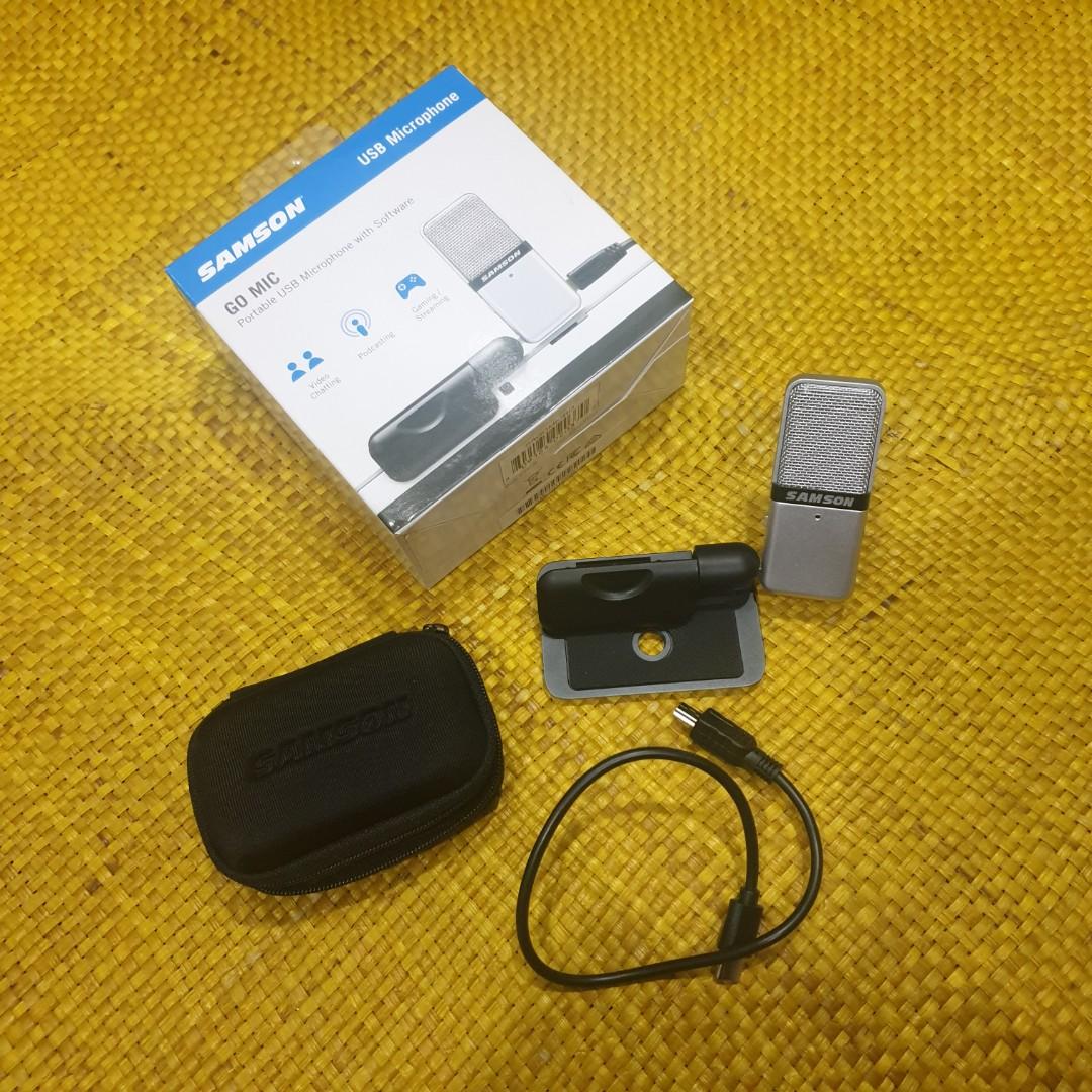 Samson Go Mic Portable USB Microphone (Category: Microphones) located in San Juan City. Submitted by quirquee (Listing ID 1178535168, Image 2). Description: Go Mic Goes Where You Go. Go Mic is a multi-pattern, portable USB microphone for podcasters, streamers, musicians or anyone looking to improve the quality of their digital audio. Go Mic ensures your words create the impact you’re looking for. There’s no reason to lose the power of your voice 