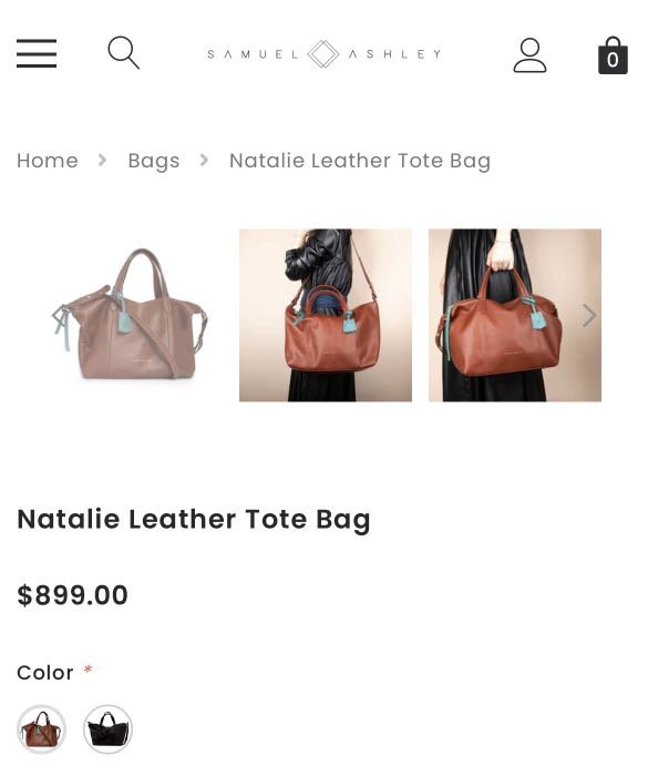 Samuel ashley natalie tote bag sales