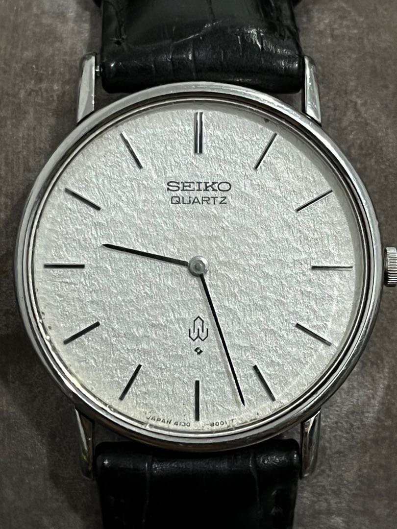 SEIKO 4130-8000 Credor Quartz Round Face Snowflake dial, Men's Fashion,  Watches & Accessories, Watches on Carousell